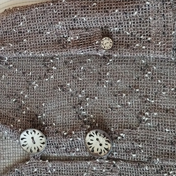 Nina Leonard  Button  Fish Knit Cardigan Moca - Picture 4 of 5